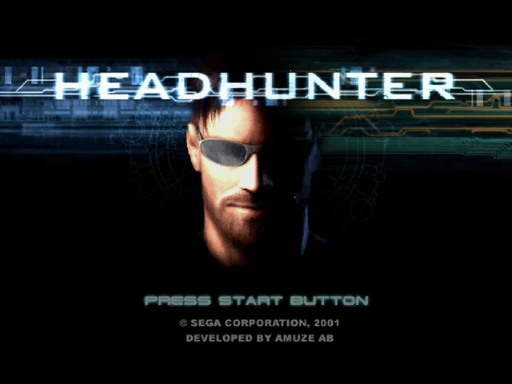 Headhunter title screen for Sega Dreamcast